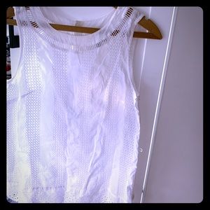 Sleeveless White Eyelet Blouse by GAP